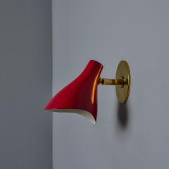 Gino Sarfatti 1950s Gino Sarfatti Model 10 Sconce for Arteluce in Red - 4453514
