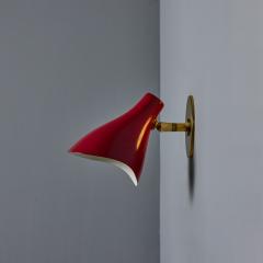 Gino Sarfatti 1950s Gino Sarfatti Model 10 Sconce for Arteluce in Red - 4453517