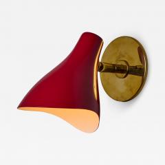 Gino Sarfatti 1950s Gino Sarfatti Model 10 Sconce for Arteluce in Red - 4454771