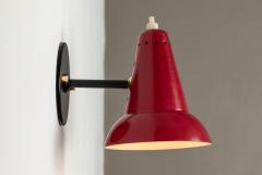 Gino Sarfatti 1950s Italian Red Articulating Sconce Attributed to Gino Sarfatti - 1079785