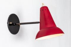 Gino Sarfatti 1950s Italian Red Articulating Sconces Attributed to Gino Sarfatti - 1033800