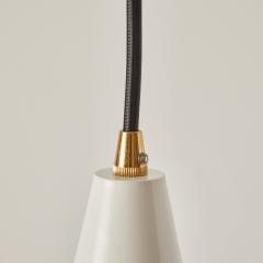 Gino Sarfatti 1950s Italian White Perforated Cone Pendant Attributed to Gino Sarfatti - 2956197