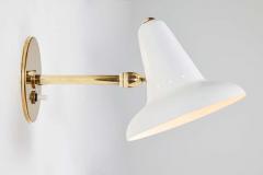 Gino Sarfatti 1950s Italian White Perforated Sconce Attributed to Gino Sarfatti - 2307962