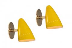 Gino Sarfatti 1950s Italian Yellow Perforated Sconce Attributed to Gino Sarfatti - 1201842