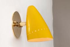 Gino Sarfatti 1950s Italian Yellow Perforated Sconce Attributed to Gino Sarfatti - 1201843