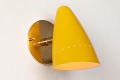 Gino Sarfatti 1950s Italian Yellow Perforated Sconce Attributed to Gino Sarfatti - 1201845