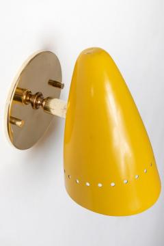 Gino Sarfatti 1950s Italian Yellow Perforated Sconce Attributed to Gino Sarfatti - 1201846