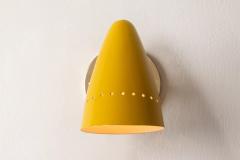 Gino Sarfatti 1950s Italian Yellow Perforated Sconce Attributed to Gino Sarfatti - 1201848