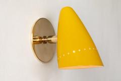 Gino Sarfatti 1950s Italian Yellow Perforated Sconce Attributed to Gino Sarfatti - 1201852