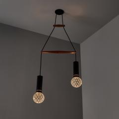 Gino Sarfatti 1960s Gino Sarfatti Metal and Seguso Glass Pendant Chandelier for Arteluce - 4633114