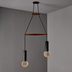 Gino Sarfatti 1960s Gino Sarfatti Metal and Seguso Glass Pendant Chandelier for Arteluce - 4633121