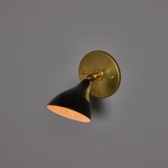 Gino Sarfatti 1960s Gino Sarfatti Model 26b Black and Brass Wall Lamp for Arteluce - 4633064