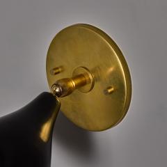 Gino Sarfatti 1960s Gino Sarfatti Model 26b Black and Brass Wall Lamp for Arteluce - 4633066