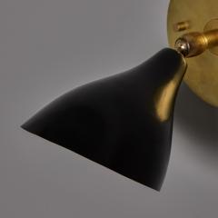 Gino Sarfatti 1960s Gino Sarfatti Model 26b Black and Brass Wall Lamp for Arteluce - 4633070