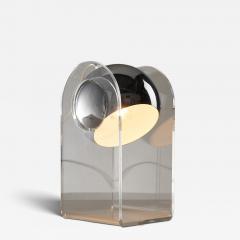 Gino Sarfatti Chrome and Plexiglass Table Lamp in the Style of Gino Sarfatti 1980s - 4501057