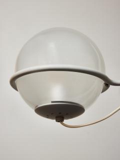 Gino Sarfatti Gino Sarfatti 543 Lamp for Arteluce White Lacquered Metal and Opaline Globes - 4693769