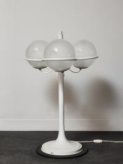 Gino Sarfatti Gino Sarfatti 543 Lamp for Arteluce White Lacquered Metal and Opaline Globes - 4693773