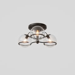 Gino Sarfatti Gino Sarfatti Model 2042 3 Glass Ceiling Light in Black - 3191087