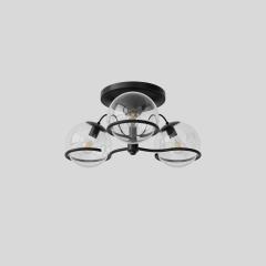 Gino Sarfatti Gino Sarfatti Model 2042 3 Glass Ceiling Light in Black - 3191089