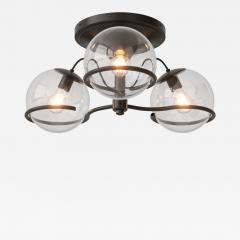 Gino Sarfatti Gino Sarfatti Model 2042 3 Glass Ceiling Light in Black - 3193374