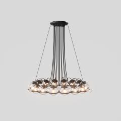 Gino Sarfatti Gino Sarfatti Model 2109 16 14 Glass Chandelier in Black - 3191108