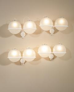 Gino Sarfatti Gino Sarfatti Wall Lights mod 239 2 Opaline Glass Arteluce 1970 - 4614430