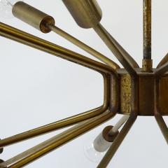 Gino Sarfatti Gino Sarfatti for Arteluce Fireworks Brass Ceiling Lamp Italy 1939 - 3501984
