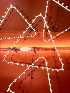 Gino Sarfatti Impressive Large Triangle Light Sculpture Chandelier Gino Sarfatti Style 1950s - 4066606
