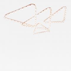 Gino Sarfatti Impressive Large Triangle Light Sculpture Chandelier Gino Sarfatti Style 1950s - 4069502