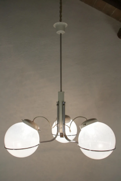 Gino Sarfatti Italian Chandelier Pendant Light Murano Glass Attributed to Gino Sarfatti 1970s - 2601450