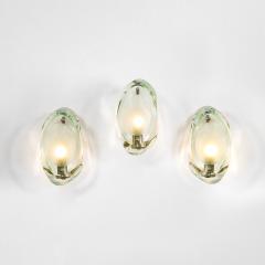 Gino Sarfatti Max Ingrand Fontana Arte Set of 3 Wall Lamps Mod 2093 Glass Brass 1960 - 2750732
