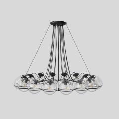 Gino Sarfatti Monumental Gino Sarfatti Model 2109 16 20 Glass Chandelier in Black - 3191121