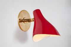 Gino Sarfatti Pair of Gino Sarfatti Model 10 Sconces in Red for Arteluce - 2032417