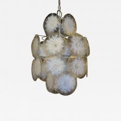 Gino Vistosi 1950 1970 Chandelier Vistosi 24 Crystals Opalescent - 2472579