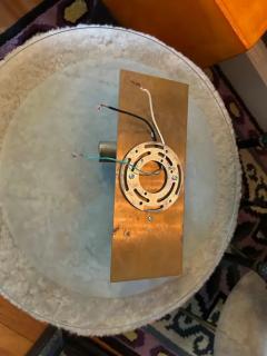 Gino Vistosi Pair of Murano Glass and Brass Sconces By Gino Vistosi - 4136684