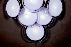 Gino Vistosi Pair of Vistosi Disc Murano Glass Sconces or Wall Light 1970s - 1561700