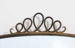 Gio Ponti 1940s Brass Shield Shaped Mirror - 2093280