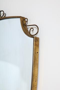 Gio Ponti 1940s Brass Shield Shaped Mirror - 2093282