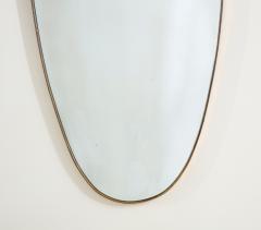 Gio Ponti 1940s Brass Shield Shaped Mirror - 2093287