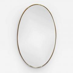Gio Ponti 1950S OVAL MIRROR IN AGED BRASS ATTRIBUTED TO GIO PONTI FOR FONTANA ARTE - 3229582