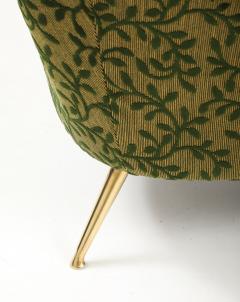 Gio Ponti 1950s Gio Ponti Style Modernist Italian Lounge Chairs In Velvet Upholstery - 4227979
