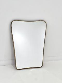 Gio Ponti 1950s Italian Brass Frame Mirror - 3925710