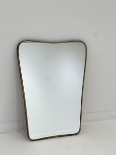 Gio Ponti 1950s Italian Brass Frame Mirror - 3925711