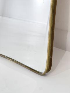 Gio Ponti 1950s Italian Brass Frame Mirror - 3925715