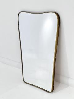 Gio Ponti 1950s Italian Brass Frame Mirror - 3925716