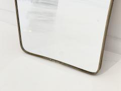 Gio Ponti 1950s Italian Brass Frame Mirror - 3925717