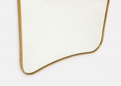 Gio Ponti 1950s Italian Large Shaped Brass Mirror - 2912029