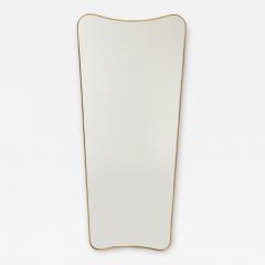 Gio Ponti 1950s Italian Large Shaped Brass Mirror - 2913412