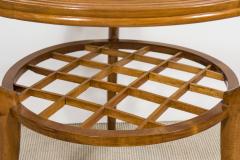 Gio Ponti A Two Tiered Italian Gio Ponti style Wood and Glass Occasional Table  - 163572