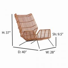 Gio Ponti An Italian rattan lounge chair in the manner of Gio Ponti C 1960  - 4103531